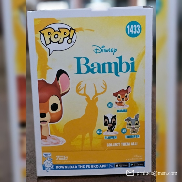 Funko Pop Disney Classics Bambi & Flower, Lot of 2 - Picture 3 of 10